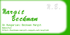 margit beckman business card